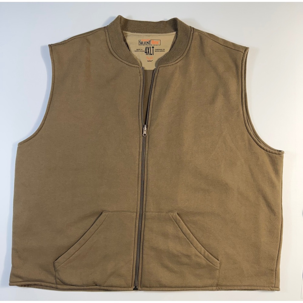 RedHead Silent Hide Vest Mens 4XLT Brown Hunting Full Zip Fleece Lined Big Tall